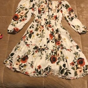J for justice floral 3/4 length sleeve dress